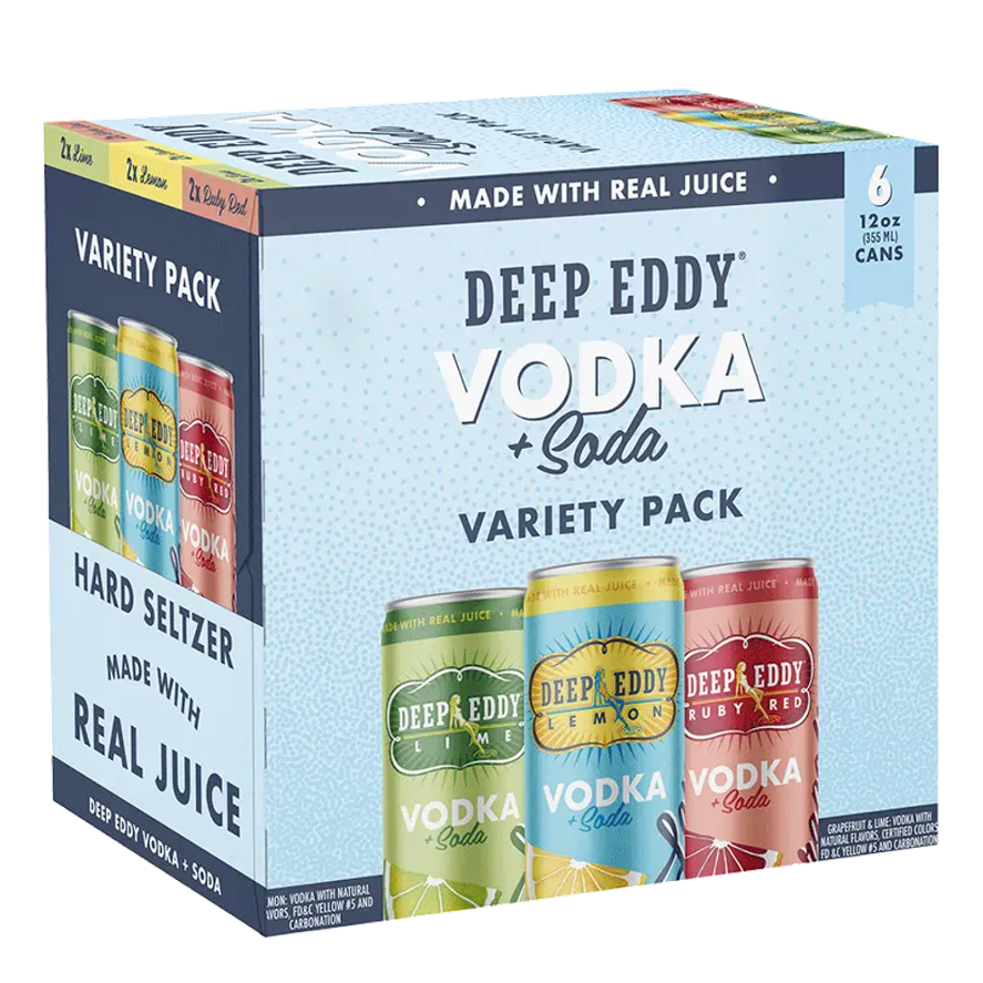 Deep Eddy Vodka + Soda Variety Pack (6pk) – Kings Wine and Spirit