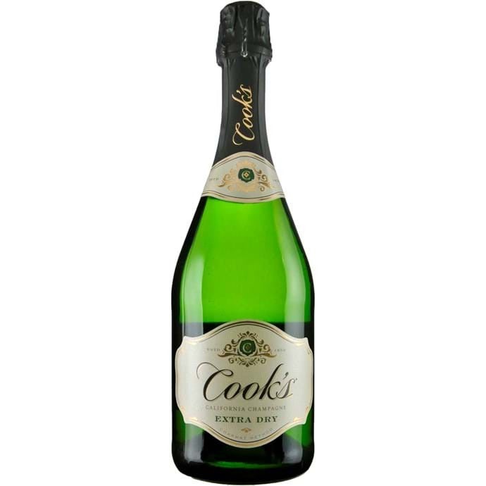 Cook's California Champagne Brut White Sparkling Wine, 750 ml Bottle, 11.5%  ABV