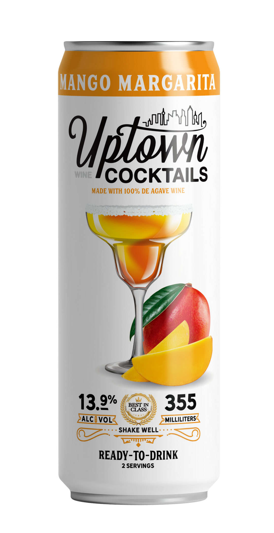 Uptown Cocktails Mango Margarita Single Can 355ml