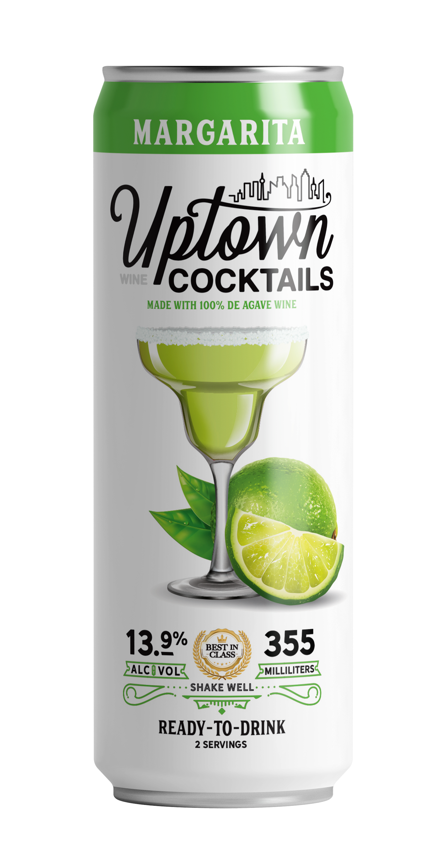 Uptown Cocktails Margarita Single Can 355ml