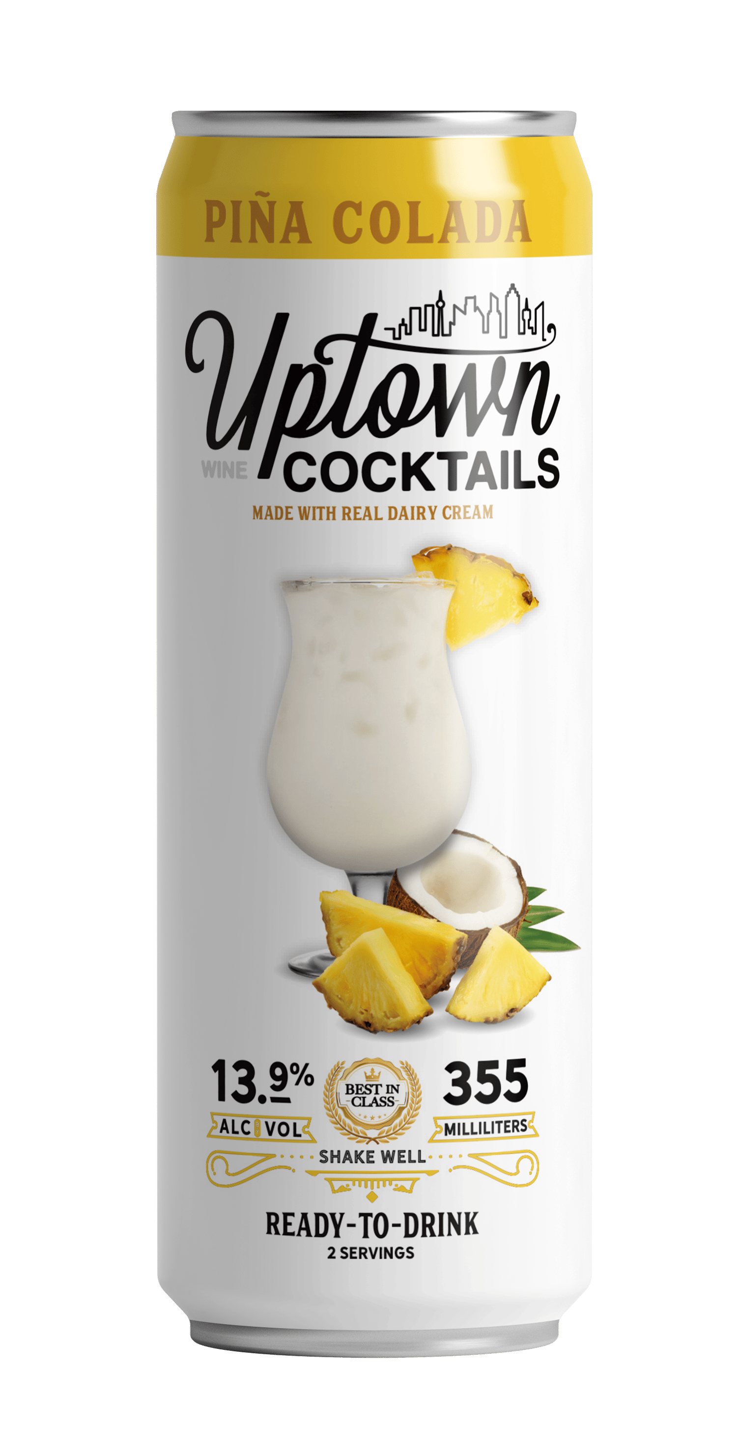 Uptown Cocktails Pina Colada Single Can 355ml