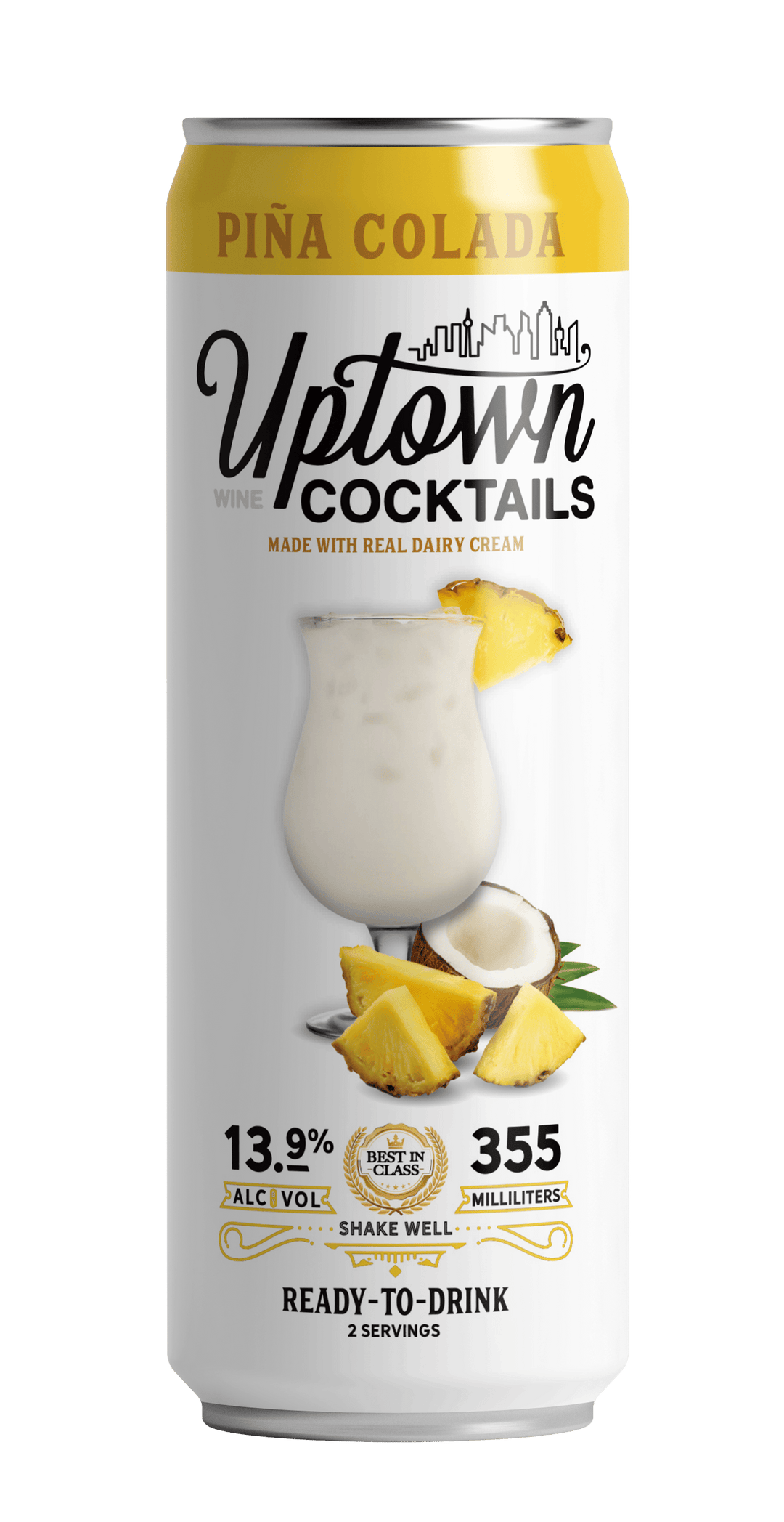 Uptown Cocktails Pina Colada Single Can 355ml