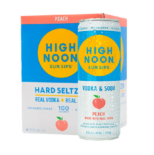 High Noon Peach Hard Seltzer (4pk) – Kings Wine and Spirit